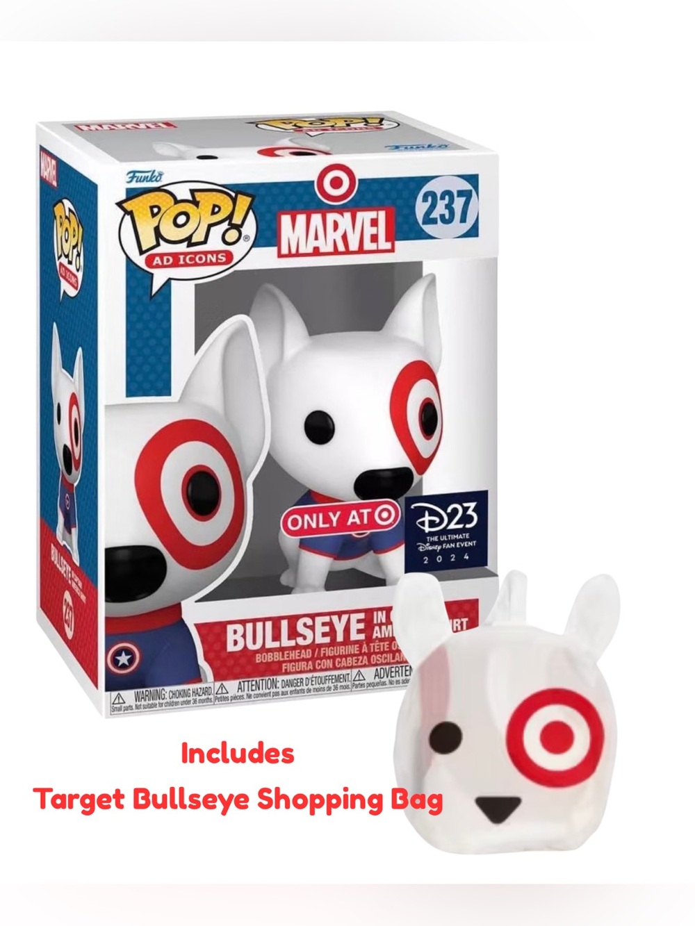 Funko Pop! Bullseye in Captain America Shirt #237 Vinyl Figure *Damaged Box*